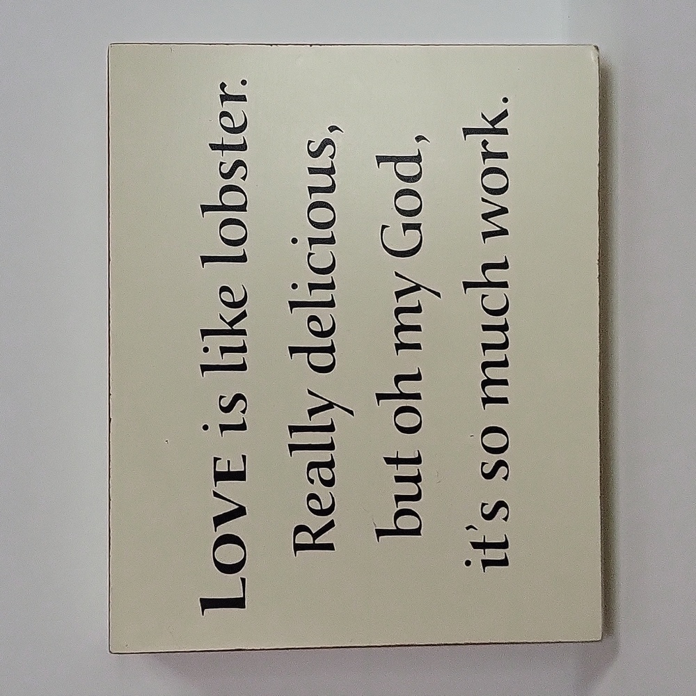 Love Is Like Lobster Hallmark Wall Sign